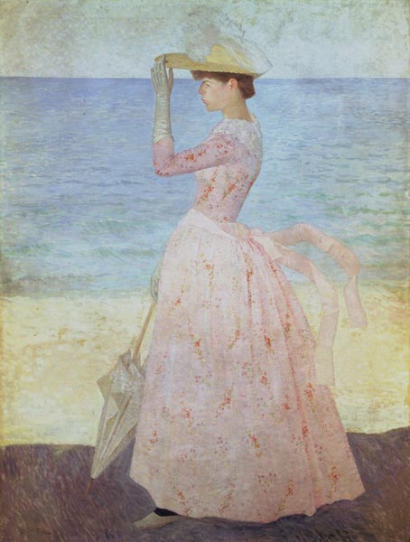 Frau mit Sonnenschirm. von Aristide Maillol
