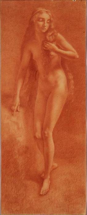 Female Nude (red chalk)