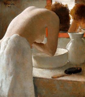 Sich waschende Frau 1919