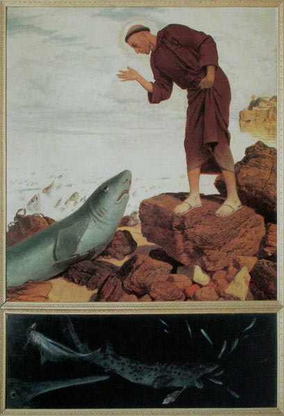 Der Heilige Antonius predigt den Fischen von Arnold Böcklin