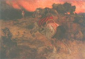 Astolf reitet mit dem Haupte Orills davon. 1874