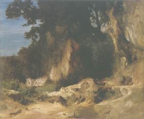 Felshang im Albanergebirge 1851