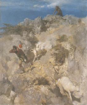 Pan erschreckt einen Hirten l 1859