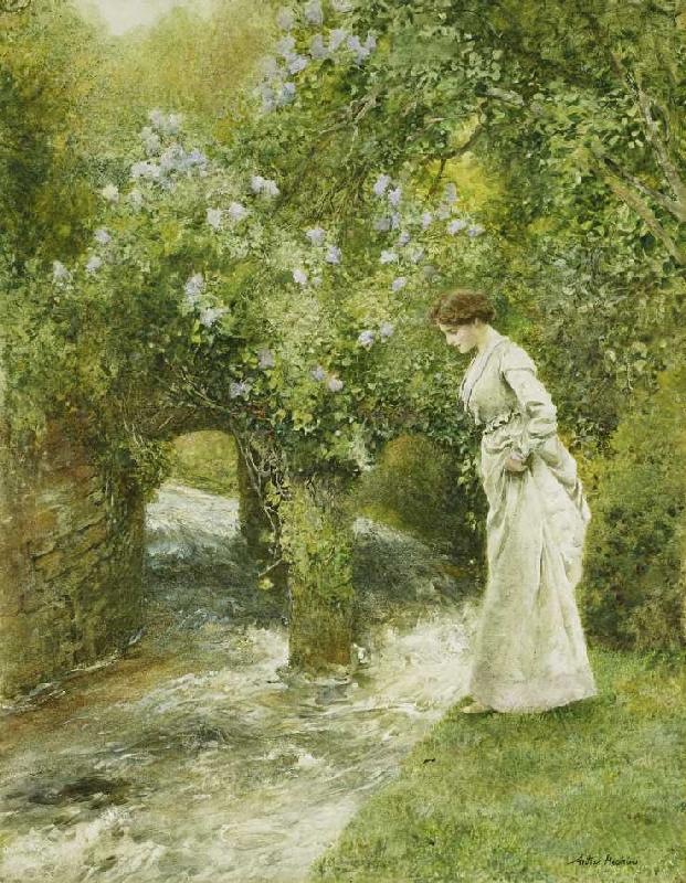 Der Mühlbach im Frühling. von Arthur Hopkins