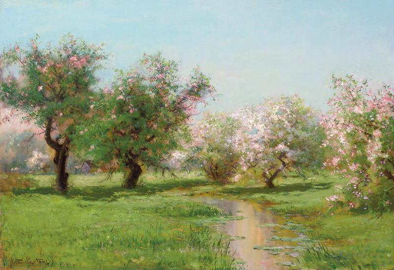 Obstbäume im Frühling. von Arthur Parton