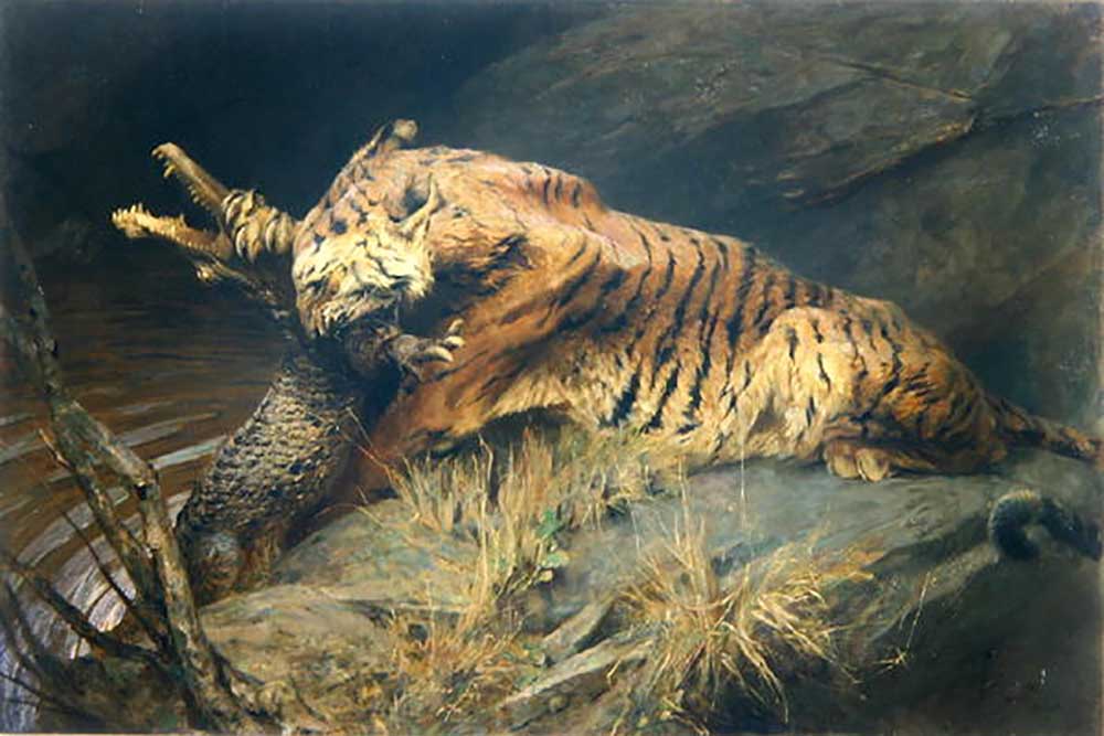 Tiger und Krokodil von Arthur Wardle