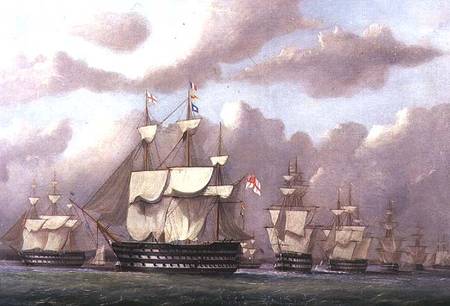The Vice-Admiral of the White Arriving at Spithead von Arthur Wellington Fowles