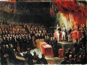 Study for King Louis-Philippe (1773-1850) Swearing his Oath to the Chamber of Deputies 9th August