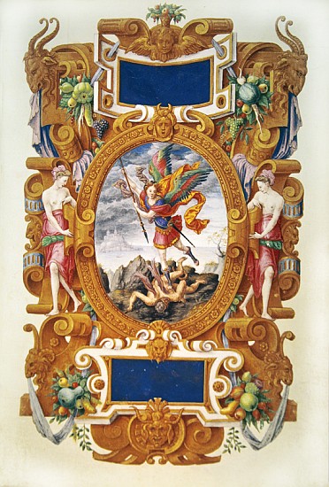 The archangel Saint Michael defeats the dragon von (attr. to) Jean the Elder Cousin