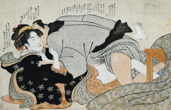 A Shunga Scene von (attr. to) Katsukawa Shunsho