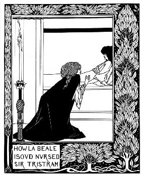How La Beale Isoud Nursed Sir Tristram. Illustration für das Buch "Le Morte Darthur" von Sir Thomas 