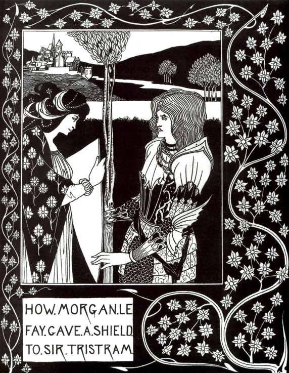 Illustration für das Buch "Le Morte Darthur" von Sir Thomas Malory von Aubrey Vincent Beardsley
