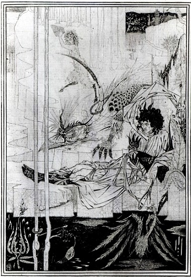 Now King Arthur saw the Questing Beast and thereof had great marvel, from ''Le Morte d''Arthur'' Sir von Aubrey Vincent Beardsley