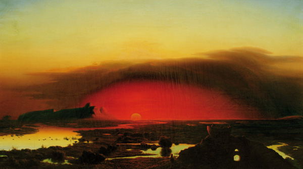Die Pontinischen Sümpfe bei Sonnenuntergang von August Kopisch