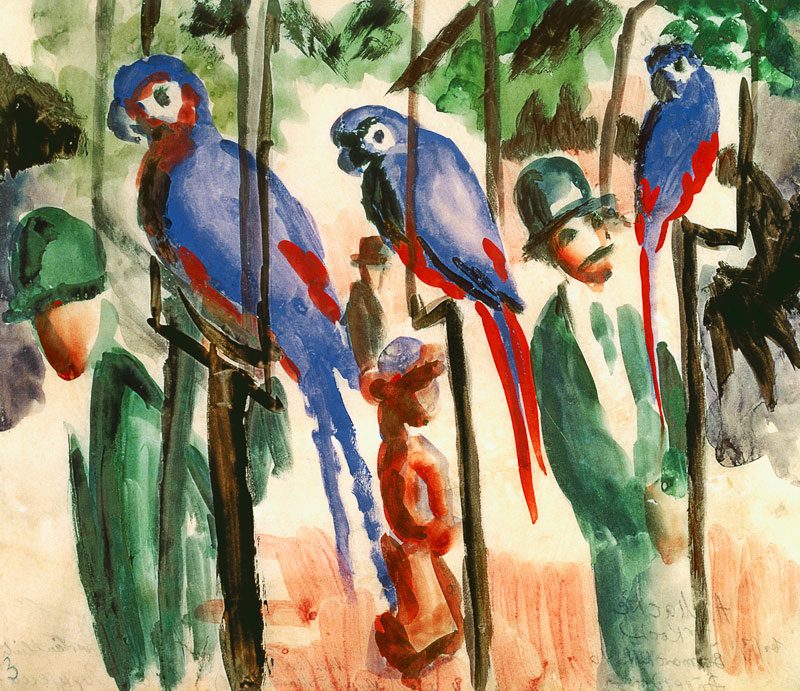 Blue Parrots von August Macke