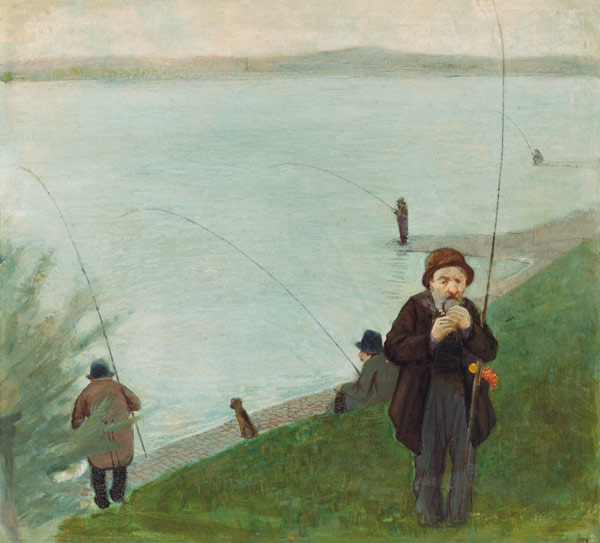 Angler am Rhein von August Macke