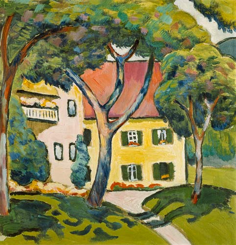 House in a Landscape von August Macke