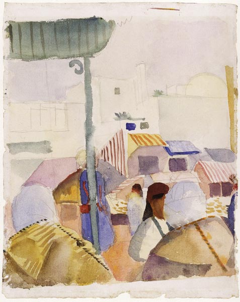 Markt in Tunis (II) von August Macke