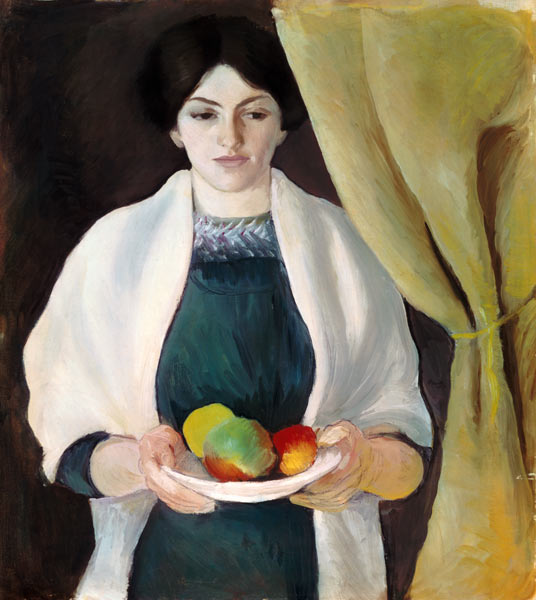 Portrait mit Äpfeln von August Macke