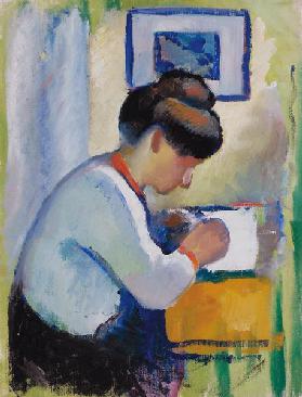Schreibende Frau 1910