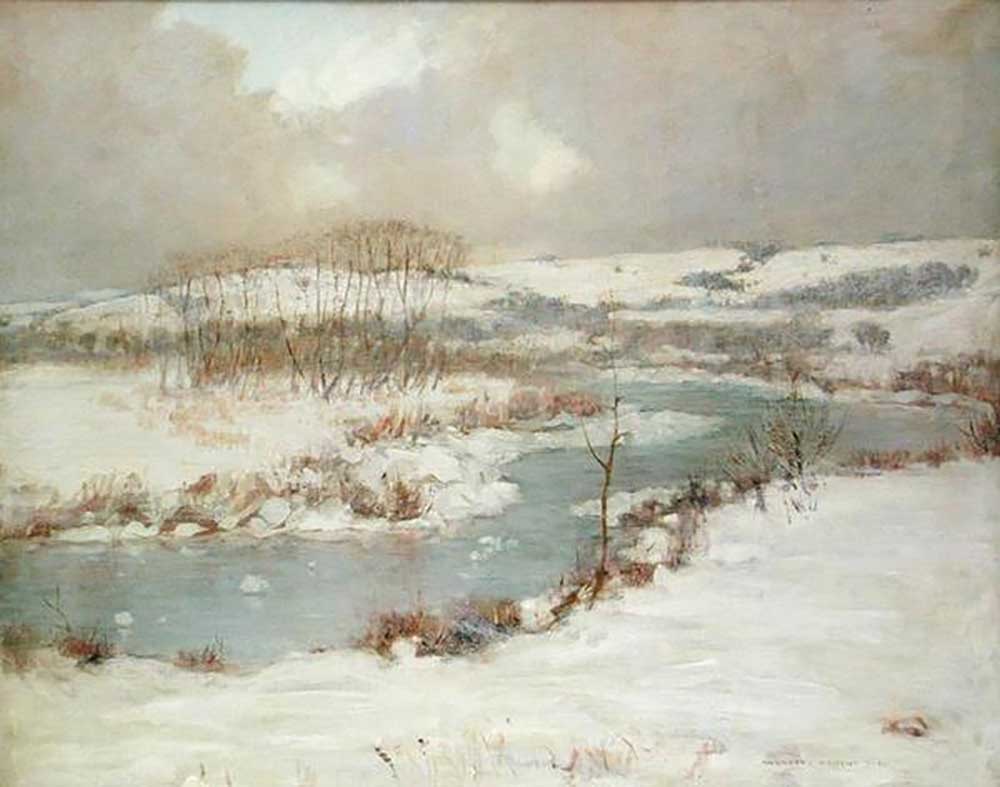 Ein Bach im Winter von August Vincent Tack