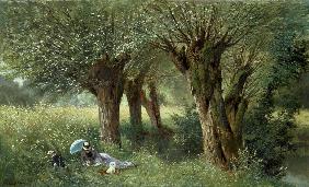 Dans la prairie" (Auf der Wiese) 1880