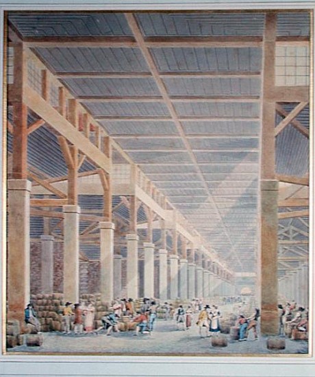 View of ''La Halle aux Vins'', before 1808 von Auguste Hibon