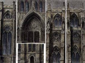 Fragments, Windows and Doors, plate 13 from 'Westminster Abbey', engraved by Thomas Sutherland 1811