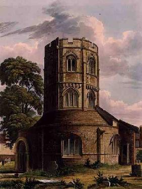 St. Sepulchres, The Round Church, Cambridge, from 'The History of Cambridge', engraved by J. Hill, p 1815 our