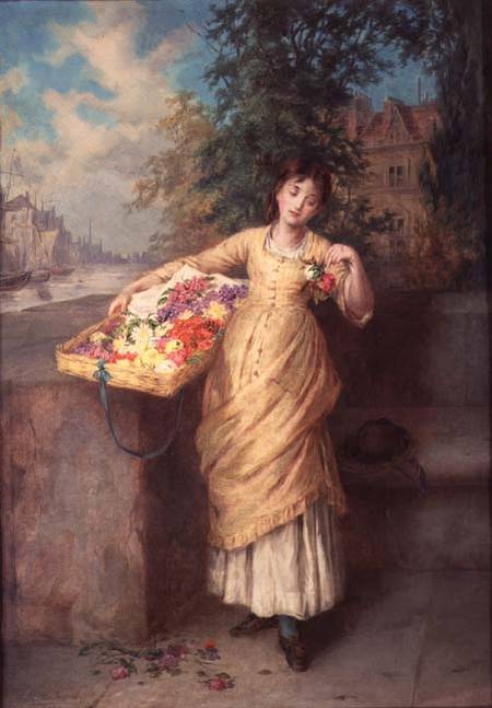 The Flower Seller von Augustus Edward Mulready