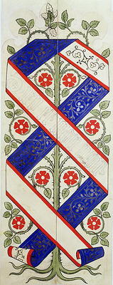 Wallpaper design for the House of Lords' Library (w/c & pencil on paper) von Augustus Welby Northmore Pugin