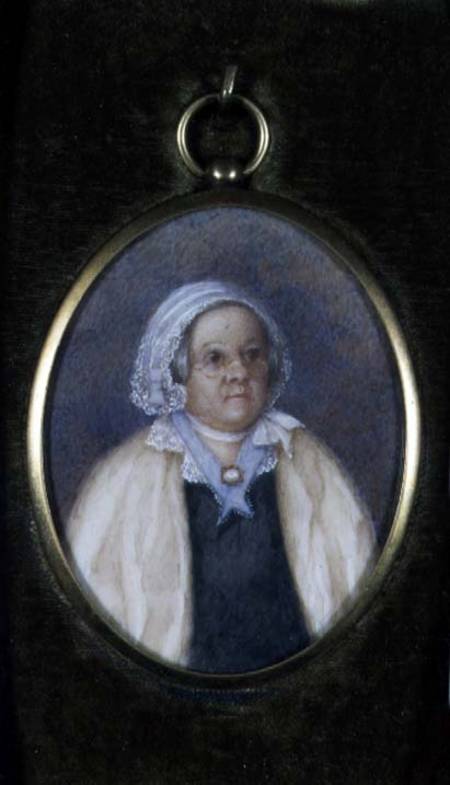 Oval portrait of Mrs Mary Reibey (w/c on ivory) von Australian School