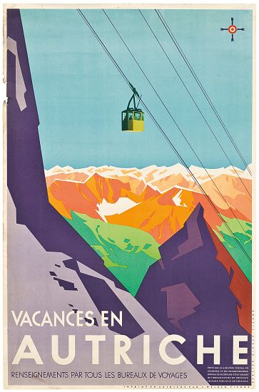 Poster advertising vacations in Austria, von Austrian School, (20th century)