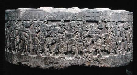 The Stone of Tizoc (c.1481-86) or Temalacatl von Aztec