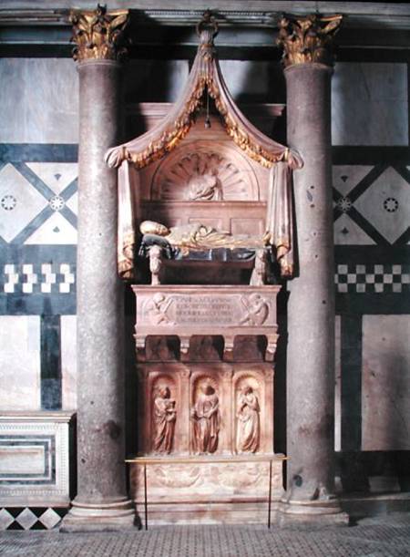 View of the tomb of Pope John XXIII (c.1370-1419) von B. di B. di