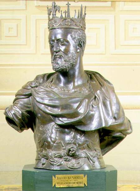 Portrait Bust of Cosimo I de Medici (1519-74) von Baccio Bandinelli