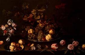Still Life of Fruit, Flowers and Shells
