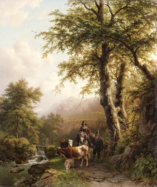 Italian Landscape von Barend Cornelisz. Koekkoek