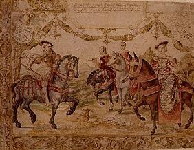 Johann Graf von Nassau mit seiner Gemahlin, sowie seiner Schwester und Schwägerin zu Pferde