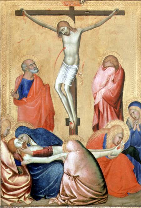 The Crucifixion and the Lamentation von Barna  da Siena