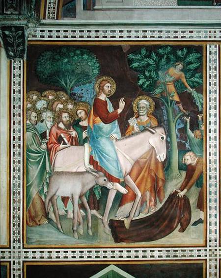The Entry of Christ into Jerusalem, from a series of Scenes of the New Testament von Barna  da Siena