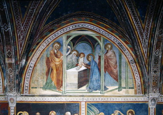 The Circumcision, from a series of Scenes of the New Testamant (fresco) von Barna  da Siena