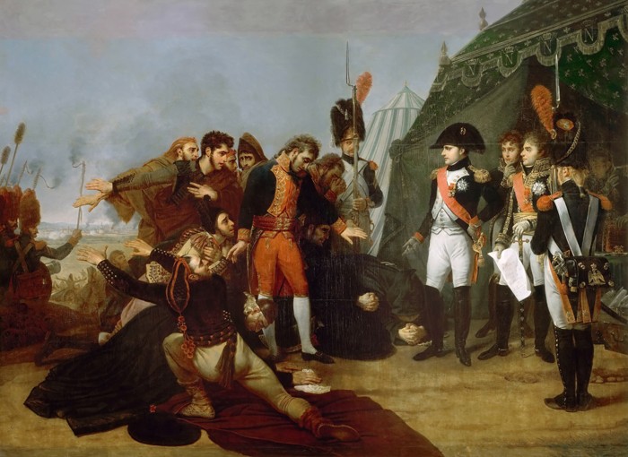 Napoleon nimmt die Kapitulation von Madrid entgegen, 4. Dezember 1808 von Baron Antoine Jean Gros