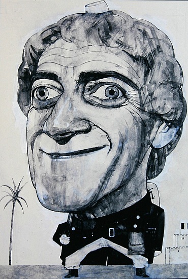 Portrait of Marty Feldman, illustration for The Sunday Times, 1970s von Barry  Fantoni