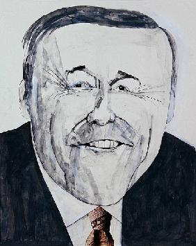 Portrait of Jimmy Young, illustration for The Listener, 1970s
