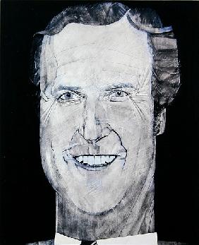 Portrait of Nicholas Parsons, illustration for The Media Mob