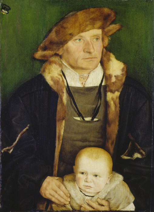 Bildnis des Hans Urmiller mit seinem Sohn von Barthel Beham
