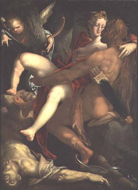 Hercules, Deianeira and the centaur Nessus von Bartholomäus Spranger