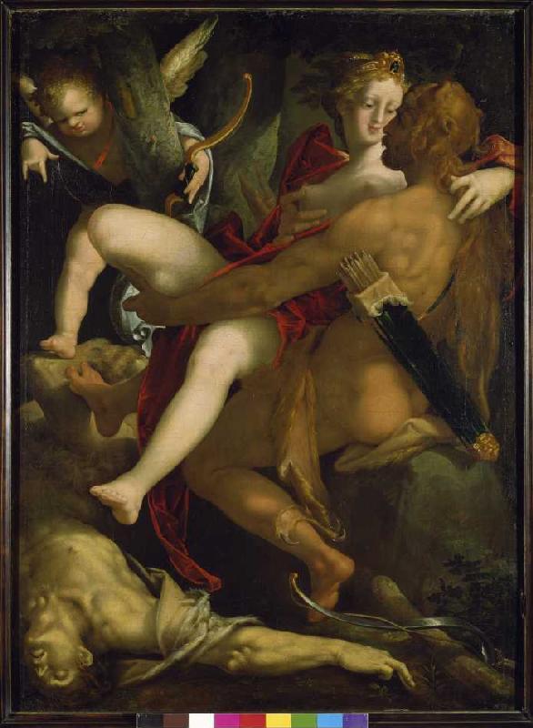 Herkules, Dejanira und der tote Kentaur Nessus von Bartholomäus Spranger