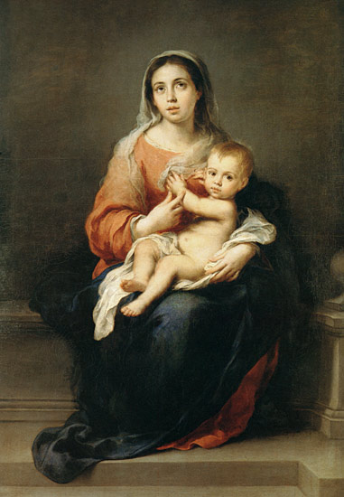 Maria mit Kind von Bartolomé Esteban Perez Murillo